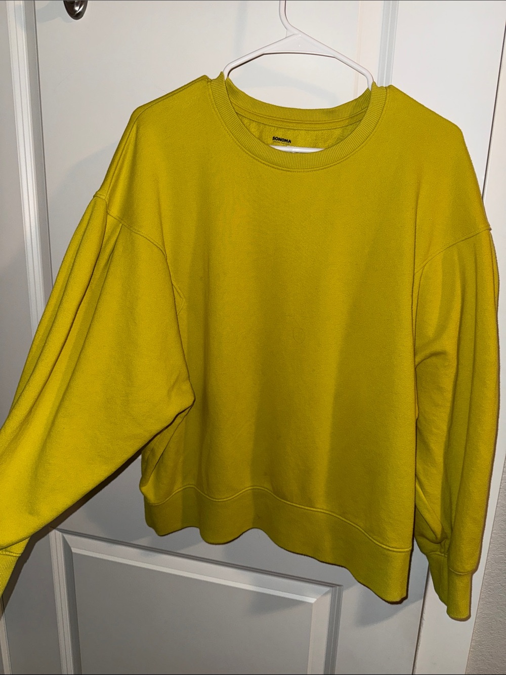 Sonoma Bright Yellow Crewneck Pullover Sweater